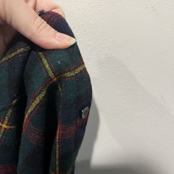 Pendleton Virgin Wool Button Up Men’s Medium Tartan Plaid Shirt Board 70s 80s - Picture 5 of 9